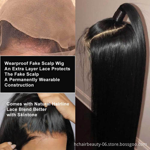 Straight  Wig Lace Front Human Hair Wigs Invisible Remy Human Hair PrePlucked Bleached Knots New Products